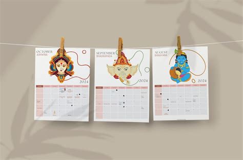 Hindu Calendar 2024 With All Hindu Festival Dates And Lunar Phases