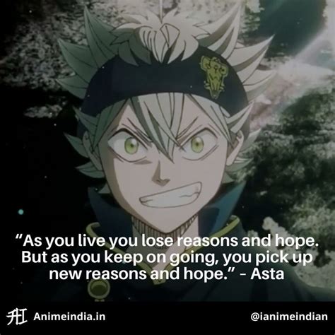 Black Clover Quotes Asta Black Clover Anime Anime Quotes Inspirational Clover Quote