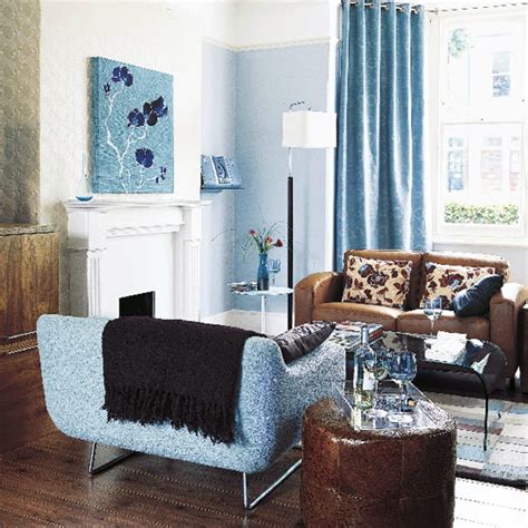 Blue And Brown Living Room Decor