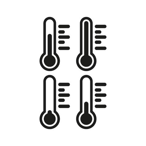 Premium Vector Thermometers Set Icon Different Levels Of Temperature