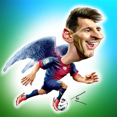 Messi Caricature Futebol Jogadores De Futebol Clubes