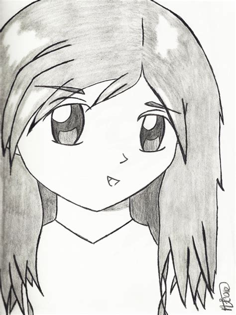 Anime Simple Cute Easy Drawings Anime Cute Girl Drawing Free