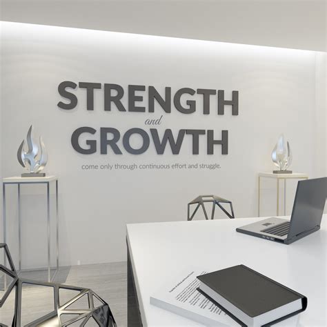 Strength And Growth 3d Office Wall Decor