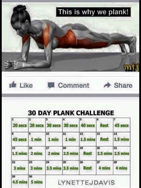 30 Day Plank Challenge 30 Day Plank Challenge Plank