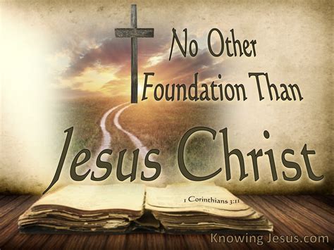 1 Corinthians 311 No Other Foundation Than Jesus Christ Green