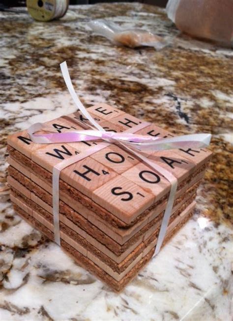 Scrabble Coasters · How To Recycle A Scrabble Coaster
