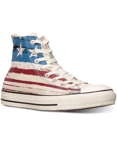 The all stars and subsequent chuck taylors are just. Lyst - Converse Men's Chuck Taylor High Usa Flag Print ...