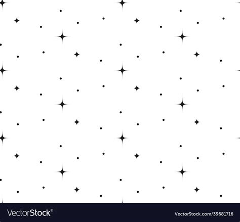 Abstract Background Seamless Pattern Dot And Star Vector Image