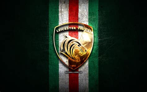 Download Wallpapers Leicester Tigers Golden Logo Premiership Rugby