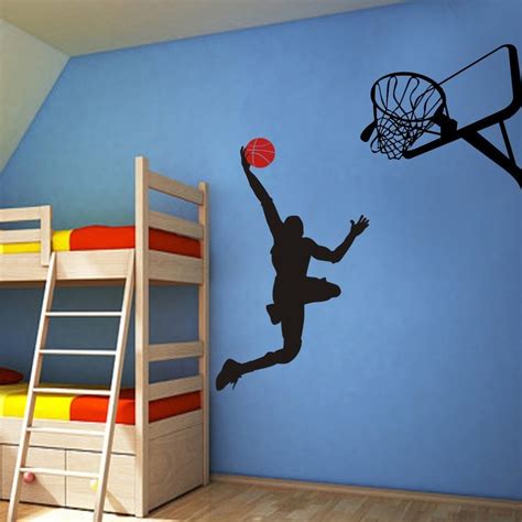Cool Basketball Player Dunk Ball Michael Jordan Wall Decal Vinyl