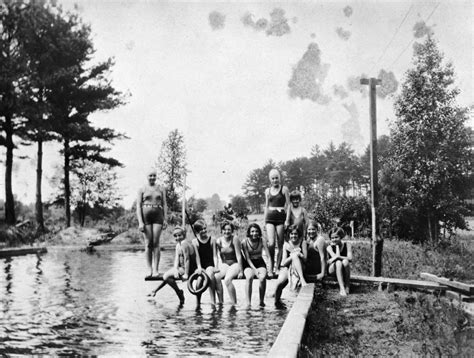Florida Memory • Girls At Public Swimming Pool Lanark Florida