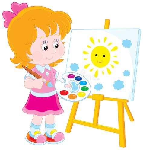 Little Artist Stock Vector Illustration Of Brush Preschooler 36029630