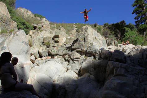 Jeff Jumping Rocks At Aztec Falls Los Angeles Swimmin Flickr