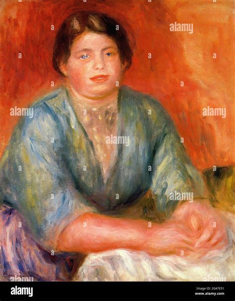 Pierre Auguste Renoir Seated Woman Blue Dress 1915 Stock Photo Alamy