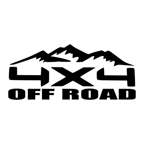 Pair 4x4 Off Road Vinyl Decals V2 4 By 4 Truck 4 X 4 4wd 4 Wheel Drive