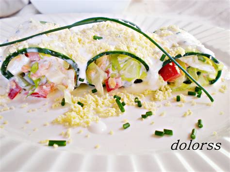 Blog De Cuina De La Dolorss Canelones De Pepino Con Verduras Y Salsa