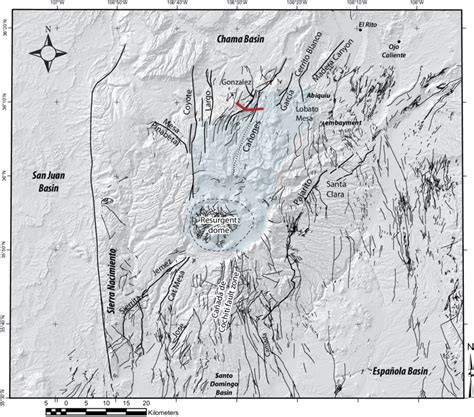 Fault Map For The Jemez Mountains Based On Recent Mapping The Heavy