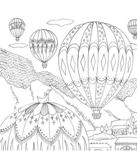59 Best Images About Hot Air Balloon Coloring Pages For