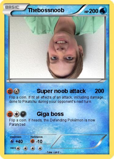 Pokémon Thebossnoob Super Noob Attack My Pokemon Card