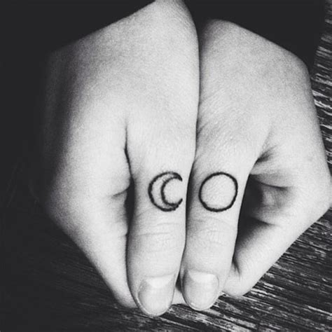 Each one of you can either get it tatted on your arm or wrist. 39 Lovely Moon Finger Tattoos