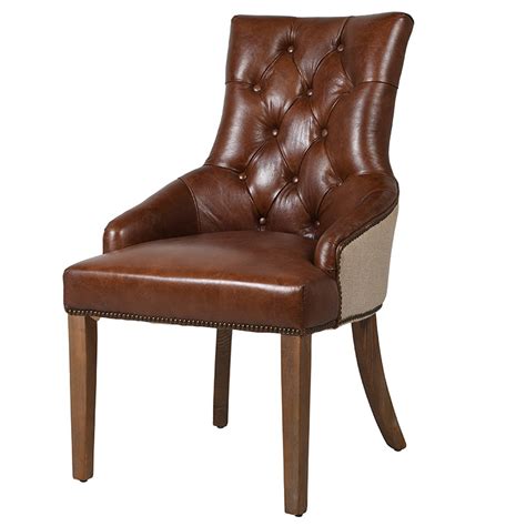 Find your table the perfect match with dining chairs in your taste. Buttoned Tan Leather Dining Chair Furniture - La Maison ...