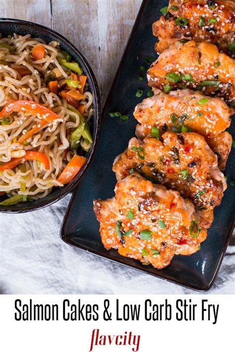 Add a dash of salt and pepper if needed. Salmon Cakes & Low Carb Stir Fry | Meal Prep By FlavCity
