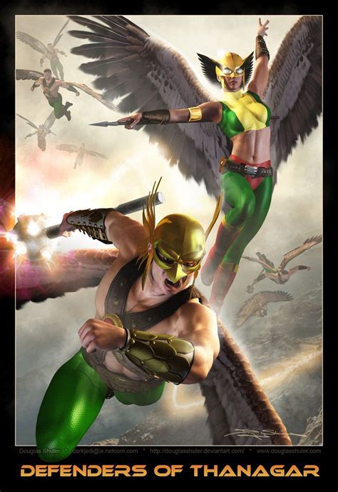 Defenders Of Thanagar By Douglasshuler On Deviantart Comic Art Hawkman Marvel
