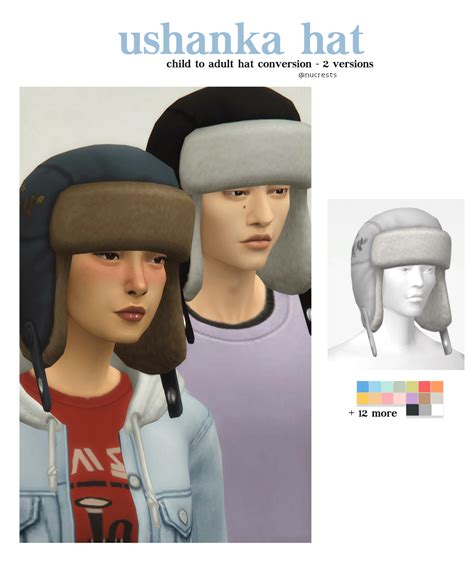 Ushanka Hat By Nucrests Nucrests On Patreon In 2020 Sims 4