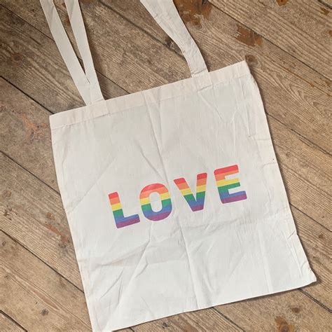 Lgbtq Pride Tote Bags Reusable Eco Friendly 100 Cotton Etsy