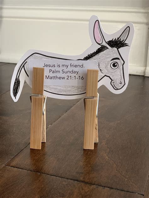 Sample Craft For Clothespin Donkeys 3s 5s Week 2 Sunday School