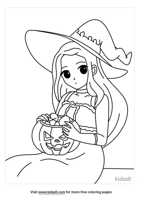 Free Anime Halloween Coloring Page Coloring Page Printables Kidadl