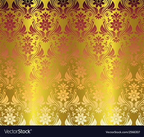 Gold Elegant Stylish Abstract Floral Wallpaper Vector Image