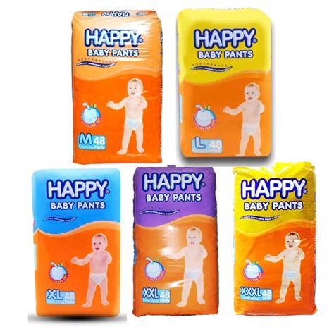 Happy Baby Pants Diaper Medium To Xxl Size By 4s And 12s Shopee Philippines