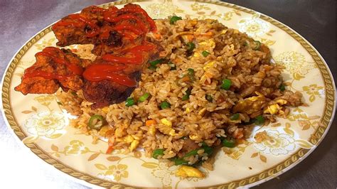 Schezwan Fried Rice And Chicken Fry Recipe Restaurant Food In