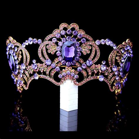 Wedding Gold Crown Luxury Vintage Antique Alloy Bridal Tiara Baroque