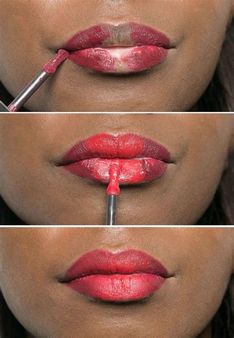 Apply A Deep Lip Color On The Outside Corners Of Your Lips And A Lighter Brighter Shade In The