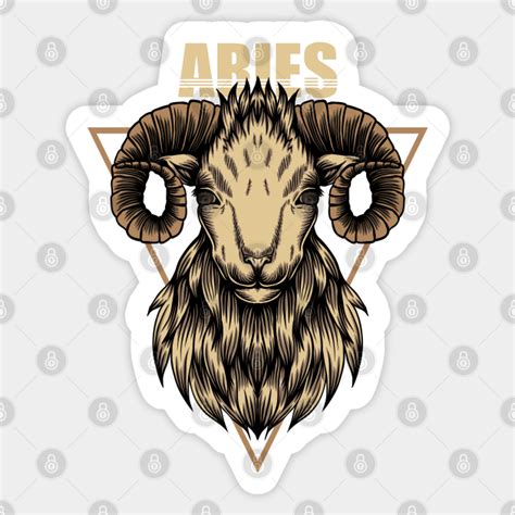 Aries The Ram Aries Zodiac Sign Sticker Teepublic