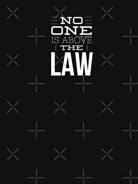No One Is Above The Law T Shirt By Modoums66 Redbubble