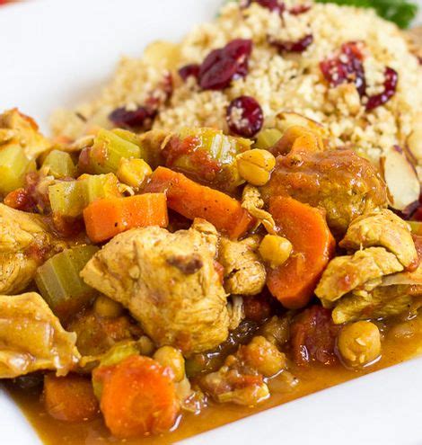 Low cholesterol main dish with mean recipes / these 2 recipes feature nutritious lentils taking center stage in these dishes. Moroccan Chicken Tagine Recipe | CholesterolMenu.com