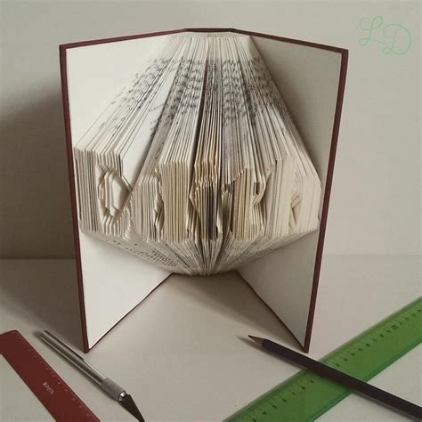 Buch Origami Love Decorations Bücher Falten Bücher Falten Vorlage