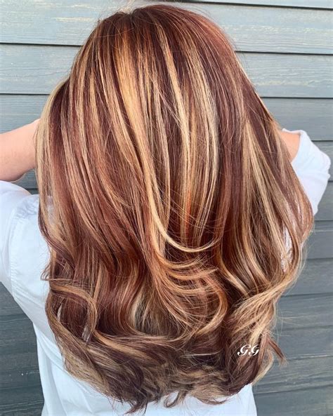 auburn red and blonde highlights klighters