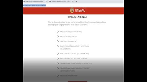 Como Realizar Pagos Y Tramite De Ficha De Seguimiento Unsaac En El