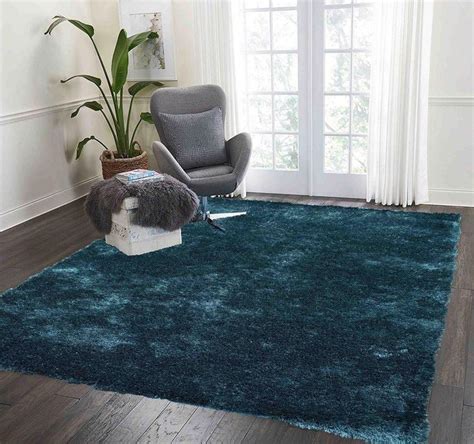 Due to differences in computer monitors, some rug colors may vary slightly. Teal Dark Green Thick Soft Touch 5x7 Living Room Shag Anti ...