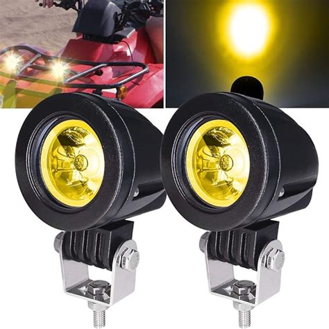 2pcs 10w Motorcycle Spotlights Amber2 Inch Motorcycle Fog Light Lamp