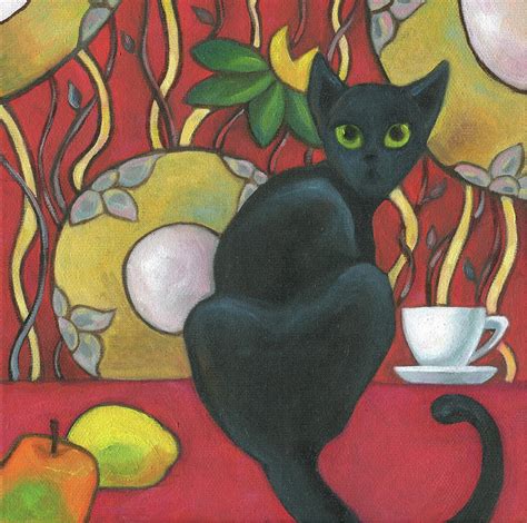 Mystic Black Cat Painting By Olga Gordiuk Pixels