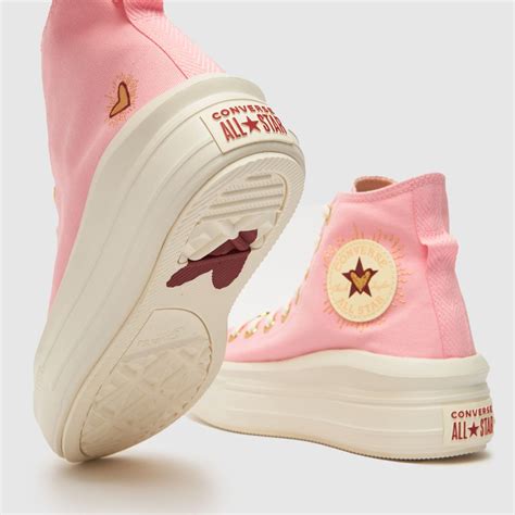Womens Pink Converse All Star Move Hearts Trainers Schuh