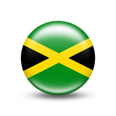 Premium Photo Jamaica Country Flag In Sphere With White Shadow Illustration