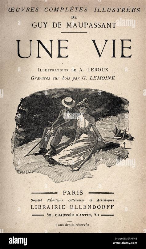 frontispiece guy de maupassant s novel une vie illustrated by a leroux after woodcuts by g