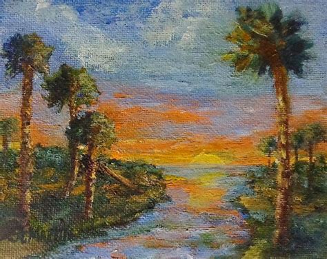Contemporary Artists Of Florida Original Coastal Landscape Painting