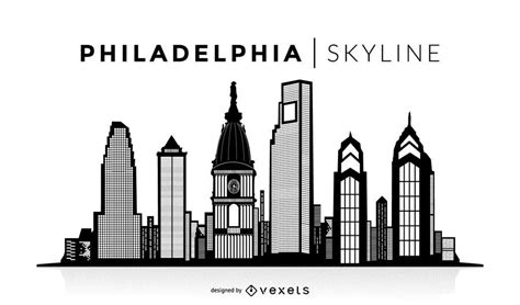 Philadelphia Skyline Silhouette Design You Can See The Most Important